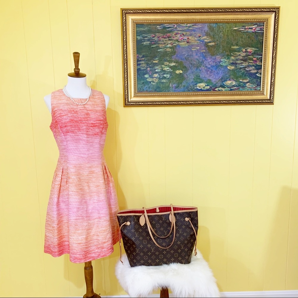 Shoshanna orange pink dress